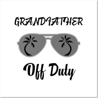 Off Duty Grandfather Funny Summer Vacation Posters and Art